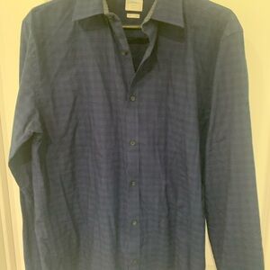 Blue Button-Up Shirt Men’s A10